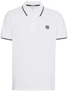 Kenzo Tiger Crest Tipped Pique Polo In White