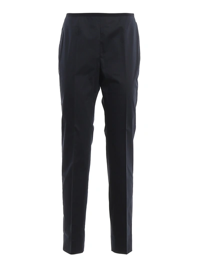 Peserico Black Cotton Cigarette Trousers