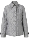 Burberry Fernleigh Thermoregulated Diamond Quilted Jacket In Grey