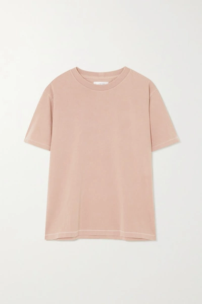 Anine Bing Hudson Cotton-jersey T-shirt In Pink