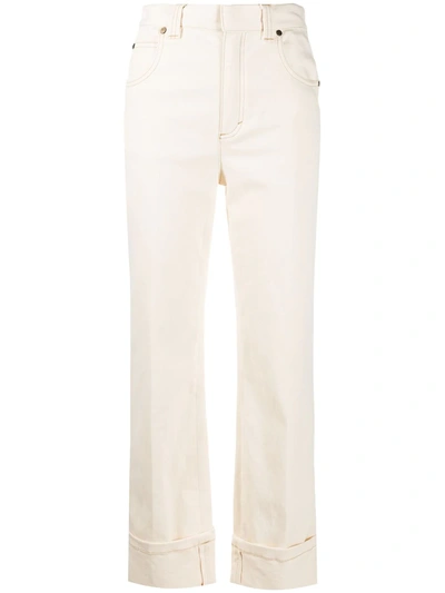 Chloé High-rise Straight-leg Jeans In Ivory