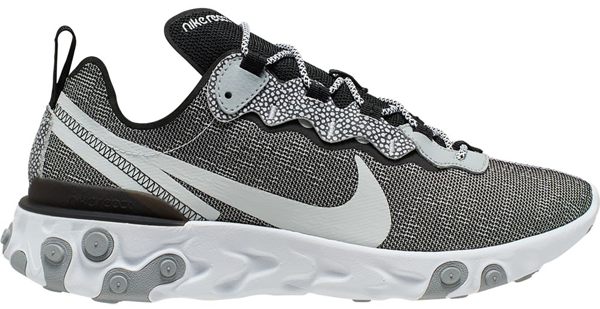 Pre Owned Nike React Element 55 Safari Pack Wolf Grey In White Wolf Grey Black Pure Platinum Modesens