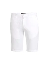 Kiton Men's Linen-blend Cargo Shorts In White