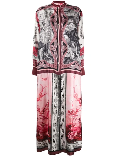 F.r.s For Restless Sleepers Galene Patchworked Floral-print Silk Maxi Dress In Multicolor