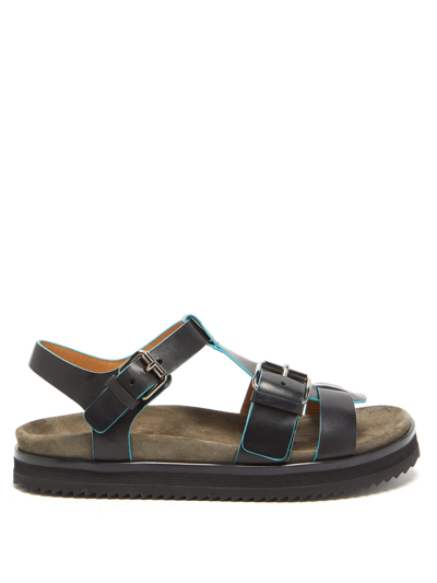 Church's Britney Buckle-strap Leather Sandals In Black