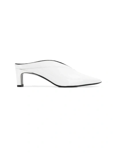 Mcq By Alexander Mcqueen Spyke Patent-leather Mules In White