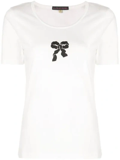Alexa Chung Printed Cotton-jersey T-shirt In Offwht