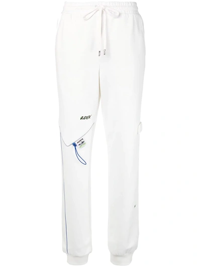 Ader Error Contrast Pipe Track Pants In White