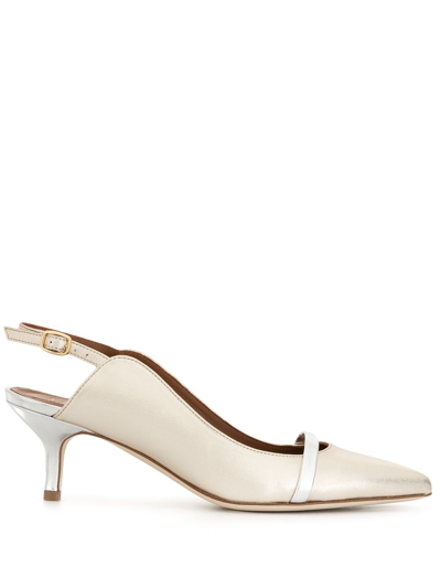 Malone Souliers Marion 60mm Pointed Pumps In Metallic