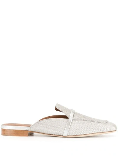 Malone Souliers Jada Flat Mules In Silver