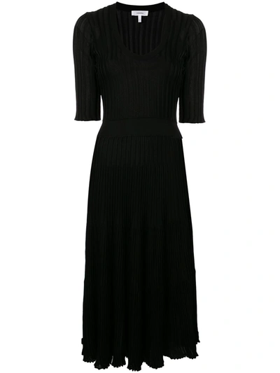 Casasola Knitted Scoop Neck Dress In Black