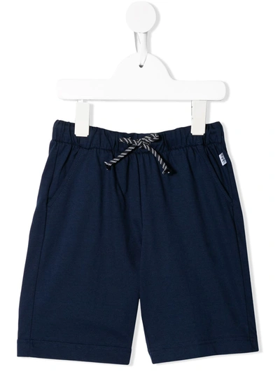 Il Gufo Kids' Drawstring-waist Track Shorts In Blue