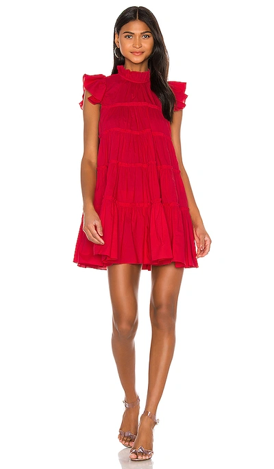 Rhode Tiffany Dress In Candy Red