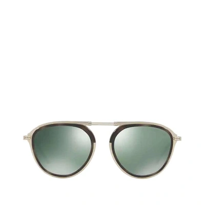 Emporio Armani Ea2056 Mt Pale Gold / Green Havana Sunglasses In Multicolor