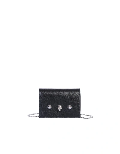 Alexander Mcqueen Mini Bag With Skull And Studs In Nero