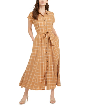calvin klein maxi shirt dress
