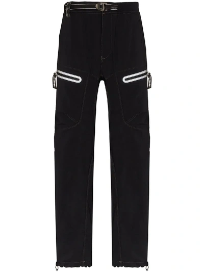 And Wander Hike Reflective-detail Trousers In Black