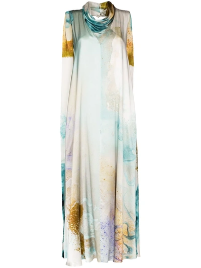 Roksanda Watercolour-print Maxi Dress In Multicolour
