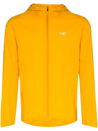 Arc'teryx Hooded Windshield Jacket In Yellow