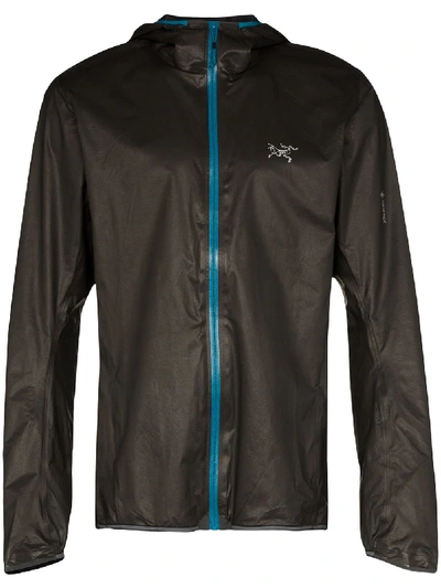 Arc'teryx Logo-print Hooded Jacket In Black