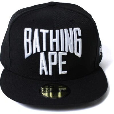 Pre-owned Bape  Nyc Logo New Era Cap Cap Black