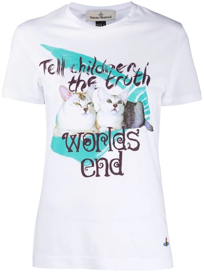 Vivienne Westwood Cat Print Organic Cotton Jersey T-shirt In Vivienne Westwood Cat Print Organic Cotton Jersey T-shirt In
