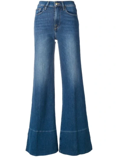 Frame Le Palazzo High-rise Wide-leg Jeans In Fisher Beach