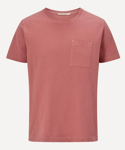 Nudie Jeans Roy One Pocket T-shirt In Dusty Red