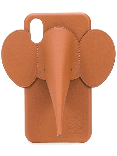 Loewe Elephant Full-grain Leather Iphone X And Xs Case In Brown