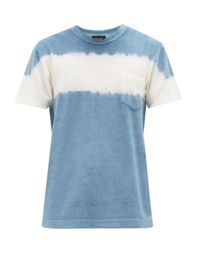 Howlin' Fons Tie-dyed Cotton-blend Terry T-shirt In Blue