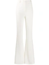 Hebe Studio Plain Flared Trousers In Neutrals