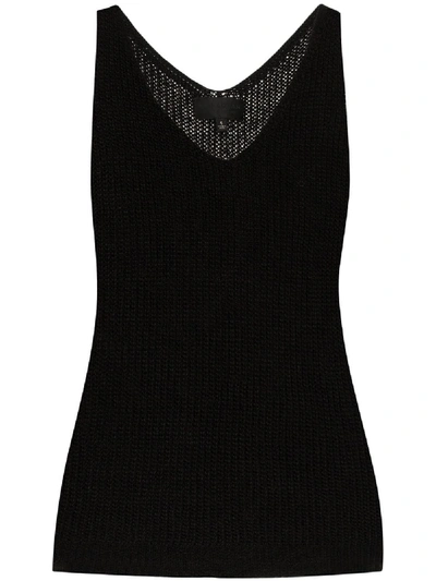 Nili Lotan V-neck Knit Waistcoat In Black