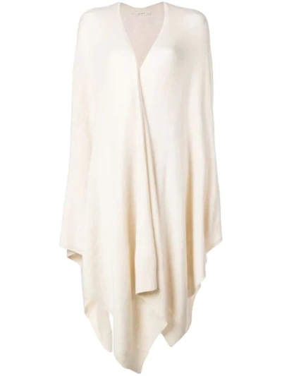 The Row Herin Draped Cardigan In White