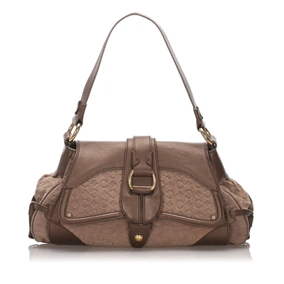 Pre-owned Celine Suede Shoulder Bag In Brown