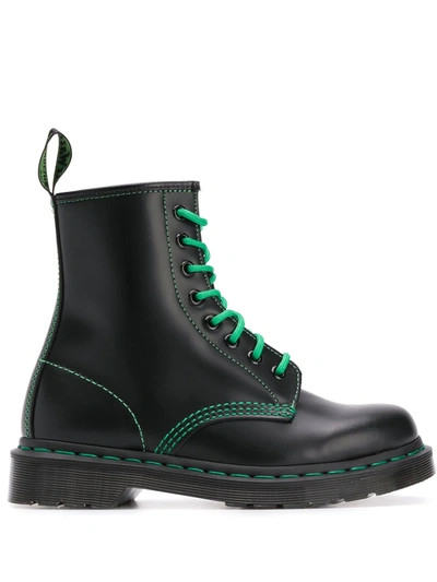 Dr. Martens' Contrast-stitch Work Boots In Black