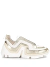 Pierre Hardy Vibe Colour-block Sneakers In Gold