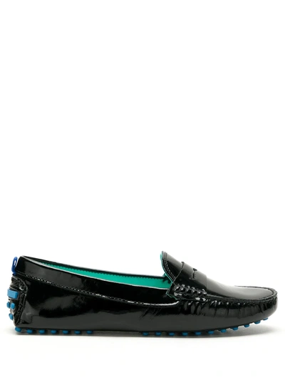 Blue Bird Shoes Explorer Patent Loafers In Black