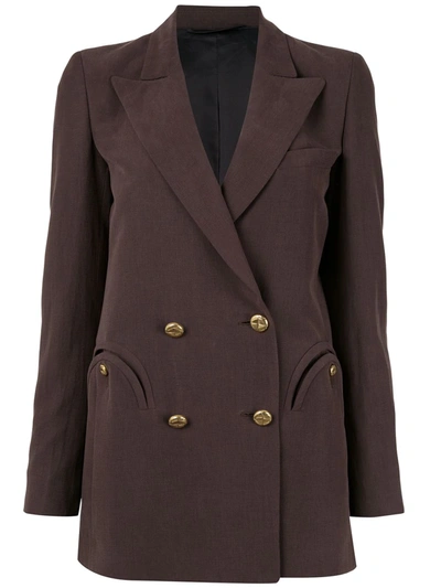Blazé Milano Double-breasted Jacket In Brown