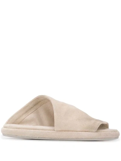 Marsèll Asymmetric Slip-on Sandals In Neutrals