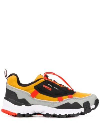 Puma Trailfox Colour-block Trainers In Golden Ro