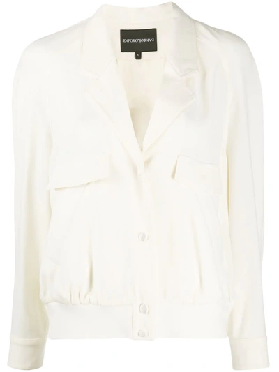 Emporio Armani Relaxed Fit Blazer In White