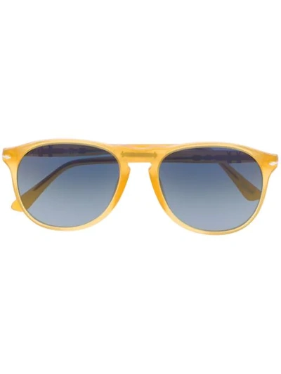 Persol Aviator Frame Sunglasses In 204/s3 Honey