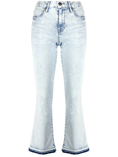 Frame High-rise Bootcut Jeans In Blue