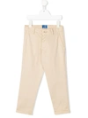 Fay Kids' Straight-leg Cotton Trousers In Neutrals