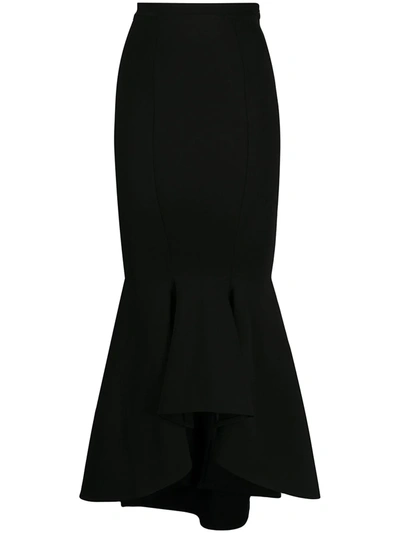 Alexandre Vauthier Fishtail Maxi Skirt In Black
