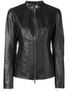 Desa 1972 Zipped Leather Jacket In Black