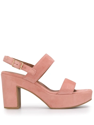L'autre Chose Platform 95mm Suede Sandals In Pink
