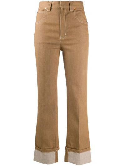 Chloé Straight-leg Trousers In Brown