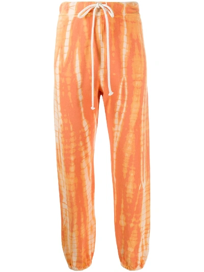Raquel Allegra Tie-dye Drawstring Trousers In Orange