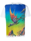 Valentino Garavani X Roger Dean 'dragon At Dawn' T-shirt In Blue Multi